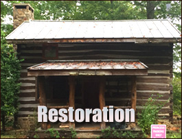 Historic Log Cabin Restoration  Raeford, North Carolina